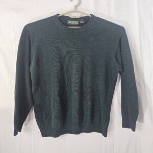 American Eagle Outfitters Sweater Mens Large Green Knit Cotton Pullover Y2K